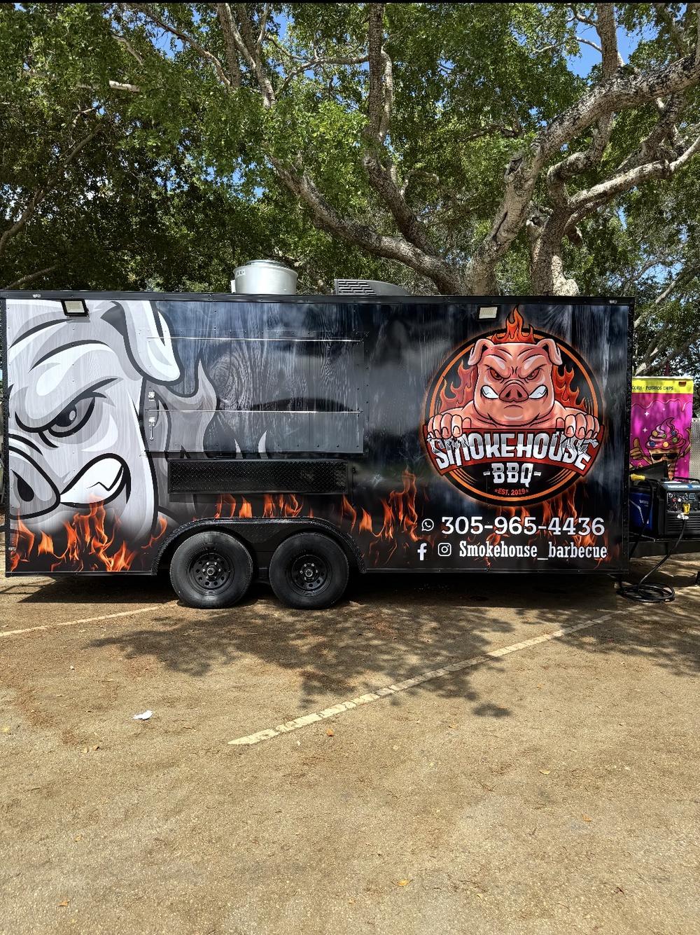 The Smokehouse BBQ food truck at an event