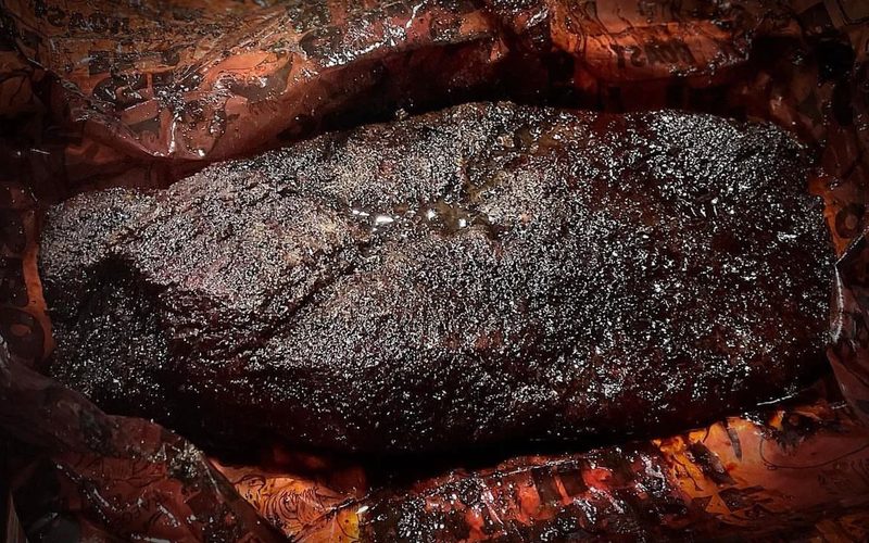 Peppered smoked brisket